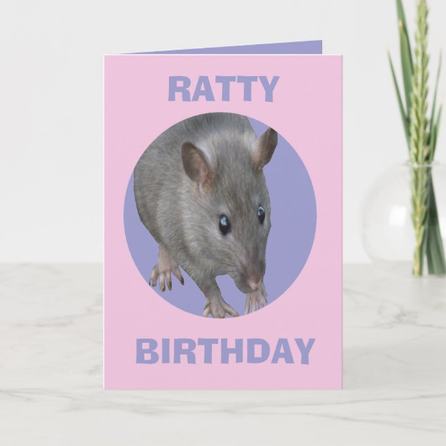 Ratty Customizable Grußkarte Karte (Vorderseite)