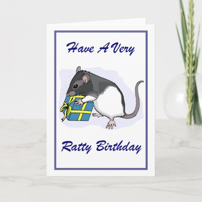 Ratty Geburtstag Karte (Vorderseite)