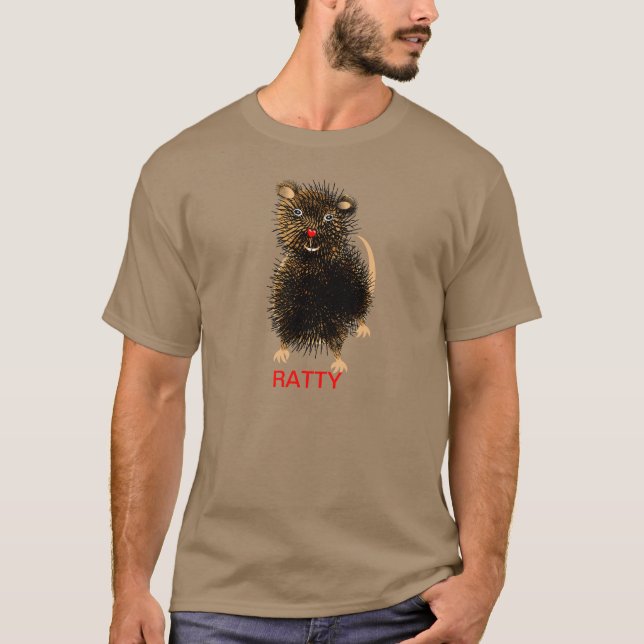 Ratty The Whimsical Funny Niedlich Ratte T-Shirt (Vorderseite)