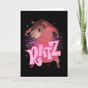 Ratz Fun Pink Maus Ratte Meme Männer Frauen Hallow Karte
