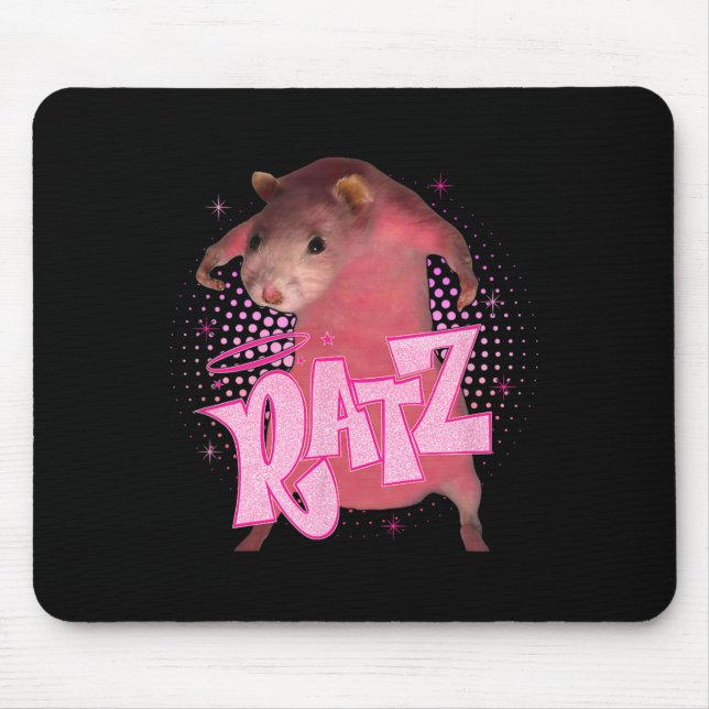 Ratz Fun Pink Mouse Rat Meme Men Halloween C Mousepad (Vorne)