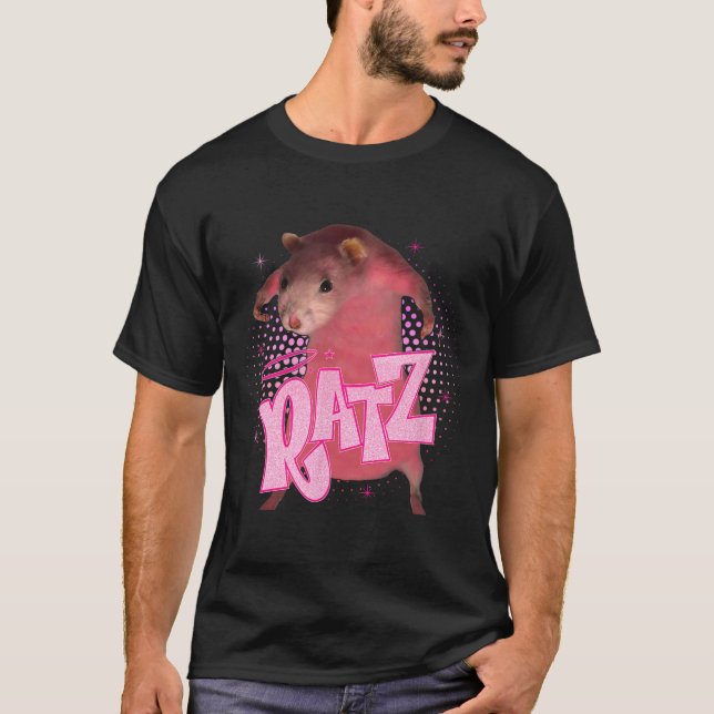 Ratz Fun Pink Mouse Rat Meme Men Halloween C T-Shirt (Vorderseite)