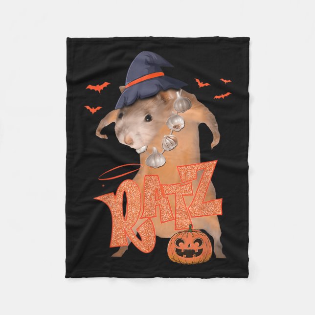 Ratz Funny Pink Mouse Rat Männer Halloween Meme Fleecedecke (Vorderseite)