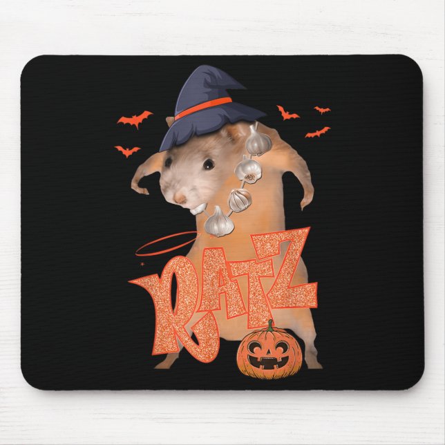 Ratz Funny Pink Mouse Rat Männer Halloween Meme Mousepad (Vorne)