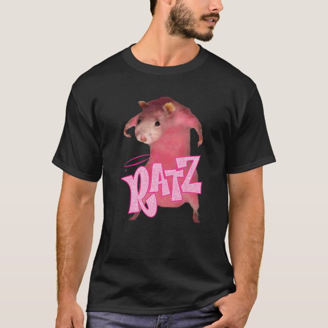 Ratz Pink Long Meme Funny Mouse Kostüm Ugly Chris T-Shirt (Vorderseite)