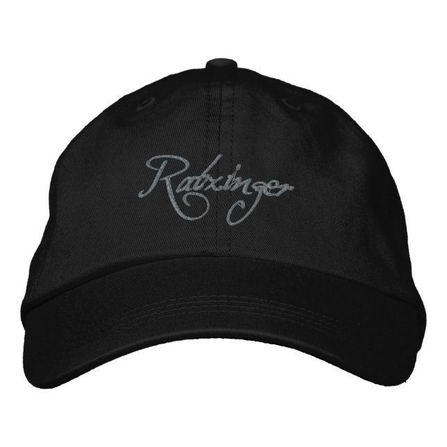Ratzinger Baseballcap black Bestickte Kappe (Vorderseite)