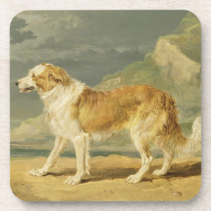 Rau-überzogener Collie, 1809 (Öl an Bord) Getränkeuntersetzer