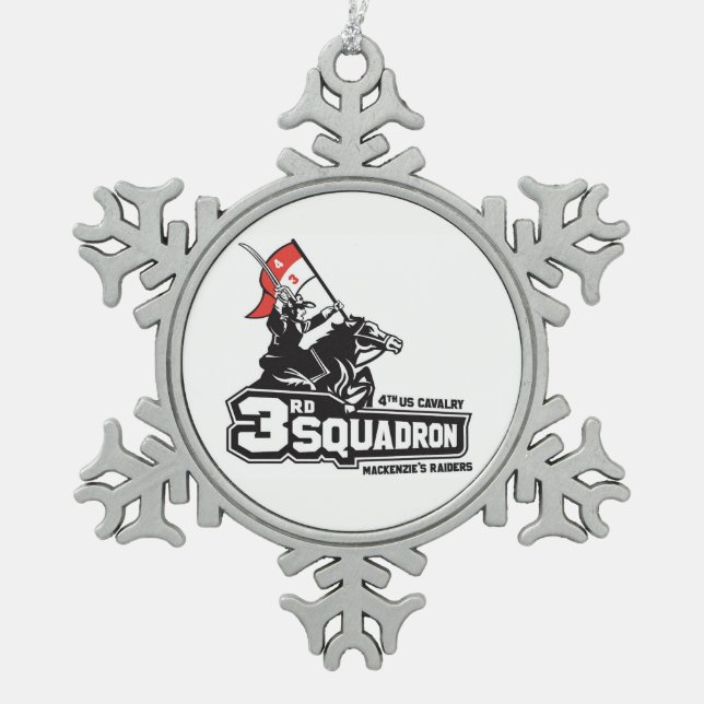 Räuber-Verzierung Schneeflocken Zinn-Ornament (Vorderseite)