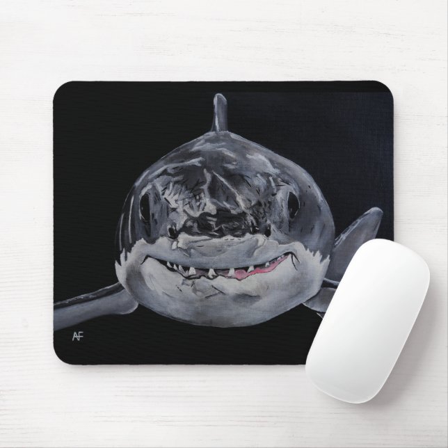 Raubfisch des Meeres Gemälde von Alfred Fox Mousepad (Mit Mouse)