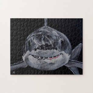 Raubfisch des Meeres Gemälde von Alfred Fox Puzzle