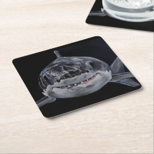 Raubfisch des Meeres Gemälde von Alfred Fox Rechteckiger Pappuntersetzer