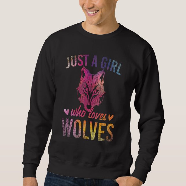 Raubtier-Frauen sind einfach ein Mädchen, das Wölf Sweatshirt (Vorderseite)