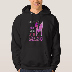 Raubtier Heulender Wolf Frauen Mädchen Bunt Hoodie