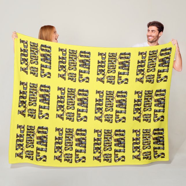 Raubvögel, Fleecedecke (Beispiel)