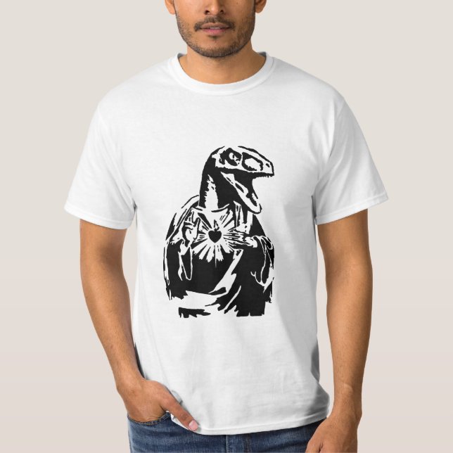 Raubvogel-Jesus-Schablone T-Shirt (Vorderseite)