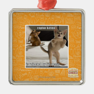 Raubvogel-Kätzchen Silbernes Ornament