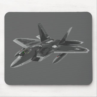 Raubvogel-Stealthy Kampfflugzeug F 22 Mousepad