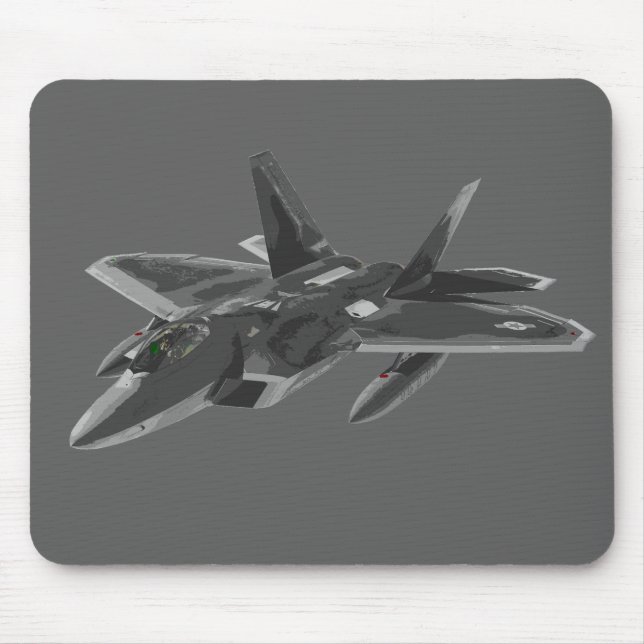 Raubvogel-Stealthy Kampfflugzeug F 22 Mousepad (Vorne)