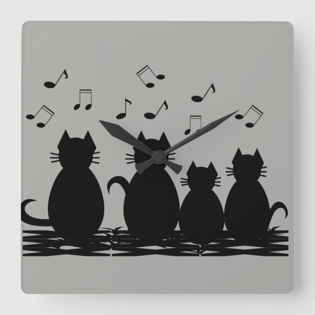 Raubzug Quadratische Wanduhr (Vorderseite)