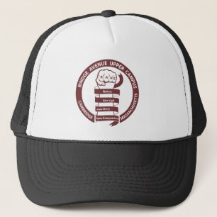 RAUC Trucker Style Hut Maroon Logo Truckerkappe