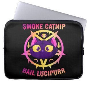 Rauch Catnip Hail Lucipurr, Funny Satanic Cat Kitt Laptopschutzhülle