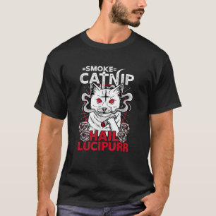 Rauch Catnip Hail Lucipurr l Satanic Occult Cat T-Shirt