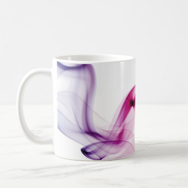 Rauch farbiger abstrakter Regenbogen-Weihrauch Kaffeetasse (Links)