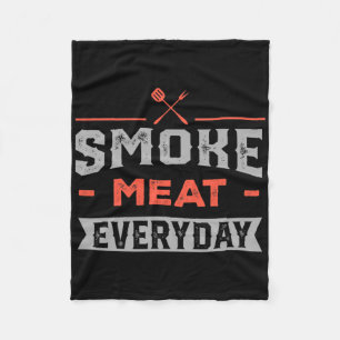 Rauch Fleisch täglich Grillen Food Rbecue Feinschm Fleecedecke
