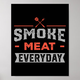Rauch Fleisch täglich Grillen Food Rbecue Feinschm Poster
