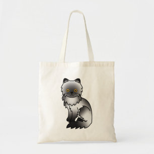 Rauch Persischer Niedlicher Cartoon Katze Illustra Tragetasche