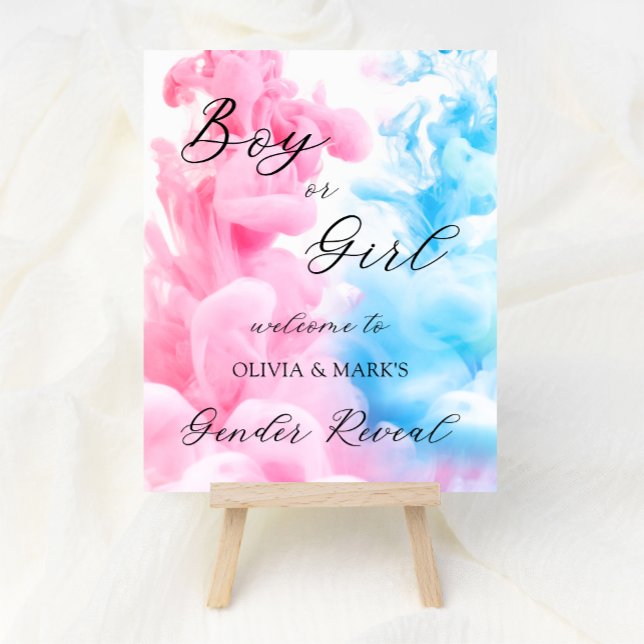 Rauch Themed Baby Gender Reveal Party Begrüßung Poster (Von Creator hochgeladen)