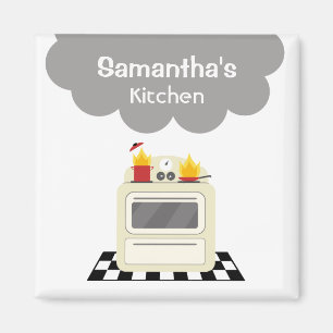 Rauch-u. Feuer-Retro Ofen-Küchen-Magnet Magnet