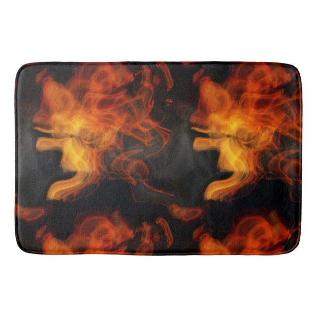 Rauch und Flammen Badematte (Vorderseite)