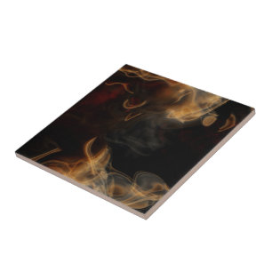 Rauch und Flammen Fliese