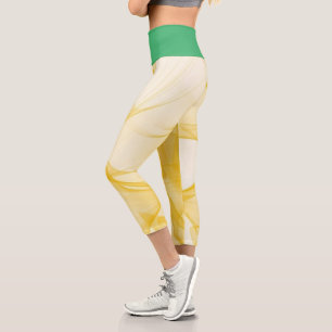Rauch und Grün Capri Leggings