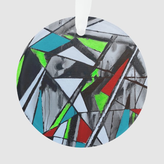 Rauch und Spiegel - Acrylschmuck Ornament (Vorderseite)