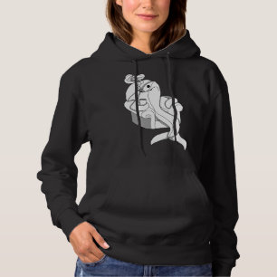 Rauch wie ein Fischgetränk wie ein Kamin. Hoodie