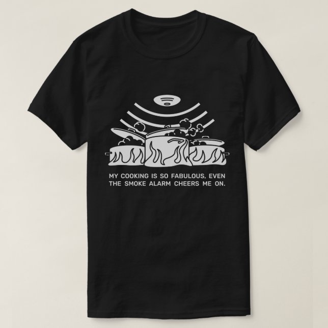 Rauchalarm-Kochen T-Shirt (Design vorne)