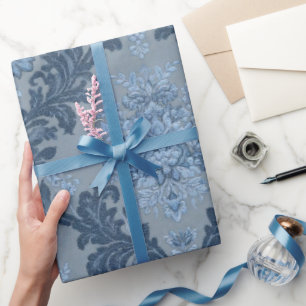Rauchblaues Schiefer-Weich-Puderblau-Elegantes Dam Geschenkpapier