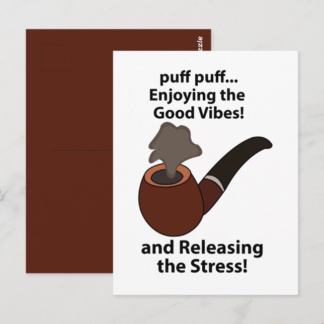 Rauchen auf dem Weg zum guten Rutschen Postkarte (Vorne/Hinten)