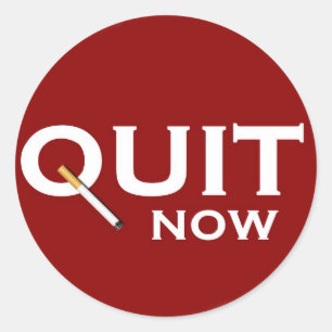Rauchen beenden runder aufkleber