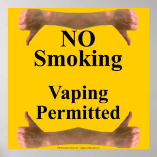 Rauchen im Vergleich zum Vaping Poster