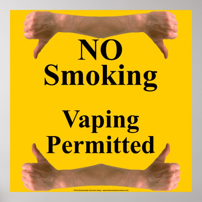 Rauchen im Vergleich zum Vaping Poster (Vorne)