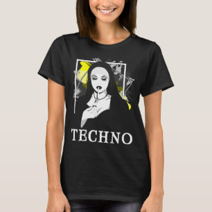 Rauchen Techno Nun Religion Elektronische Bassmusi T-Shirt