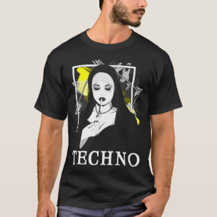 Rauchen Techno Nun Religion Elektronische Bassmusi T-Shirt