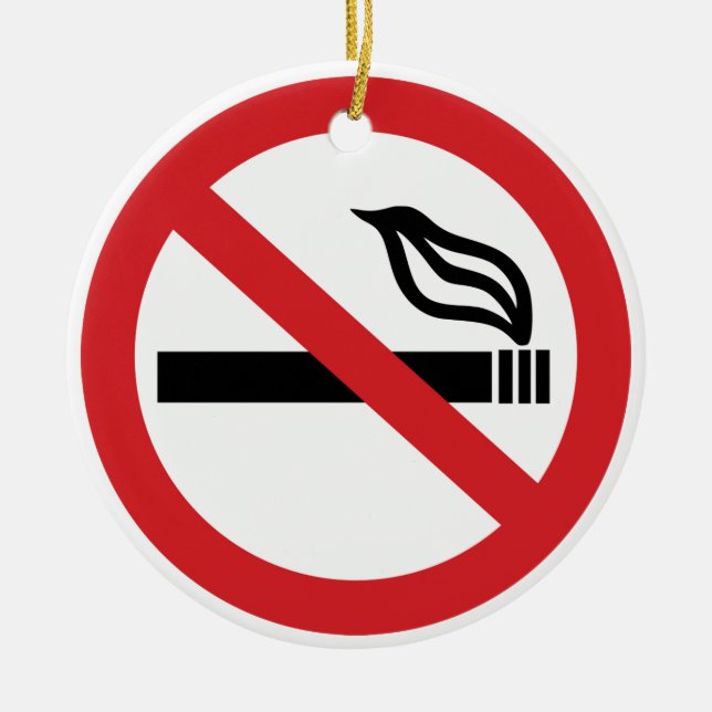 Rauchen und Rauchen Zigarettenrauch Keramik Ornament (Vorne)