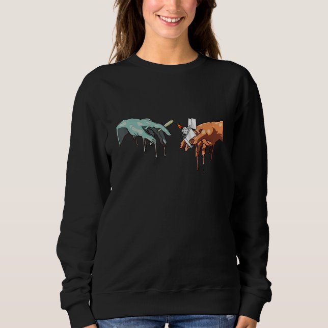 Rauchen Unkrautflieger-Buds Psychedelische Drippin Sweatshirt (Vorderseite)