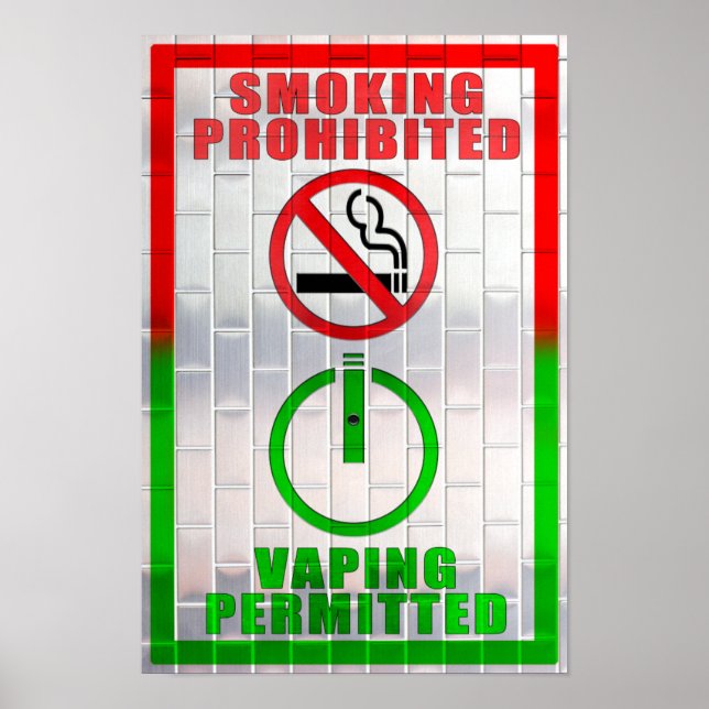 Rauchen verboten, Vaping erlaubt Poster (Vorne)