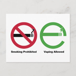 Rauchen verboten. Vaping erlaubt Postkarte