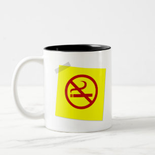 Rauchen verboten zweifarbige tasse